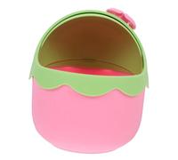 POPETPOP Bote de Basura Kawaii para Escritorio Mini Papelera Tapa Cubo de Basura para Oficina Dormitorio y Baño Compacto y Decorativo Color Rosa