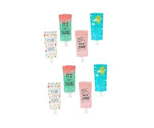 POPETPOP Botellas de Viaje Rellenable 100 Ml 8 Piezas Válvula de Drenaje para Loción Champú Acondicionador Viaje