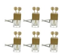 POPETPOP Botellas de Vidrio 6 Piezas para Difusor de Aceites Esenciales Buen Sellado, Diseño Clásico, Ambientador Elegante para Coche para Aromaterapia en Vehículo
