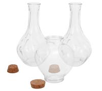 POPETPOP Botellas de Vidrio Corcho para Ritual de Arena Boda, Juego de 3 Frascos Decorativos Tarro Corazón Mediano para Ceremonia y Recuerdos de Fiesta de Despedida de Soltera