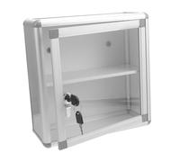 POPETPOP Botiquín De Primeros Auxilios De Aluminio Multicapa Cerradura Caja Visible para Guardar Medicamentos Casa Oficina y Viaje