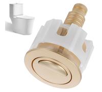 POPETPOP Boton Cisterna Roca Botón de Inodoro Dorado de Abs, Redondo, Compatible, Instalación Fácil para Baño Moderno y Tanque de Descarga