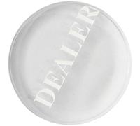 POPETPOP Botón de Póker Distribuidor de Cristal Transparente, Compacto y Resistente al Desgaste, Doble Cara Profesional para Torneos de Texas Hold’em, Accesorio de Juego Práctico