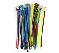 POPETPOP Bridas de Nailon Ajustables 8X300 MM Negras 100 Unidades Reutilizables Mecanismo de Liberación Rápida para Gestión y Organización de Cables Interiores y Exteriores