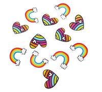 POPETPOP Broche Acrílico Arcoíris 12 Piezas Diseño Colorido Para Decoración De Ropa, Insignias Pequeñas 6x13 y 6x657, Accesorio Versátil Para Chaquetas, Bolsos y Suéteres