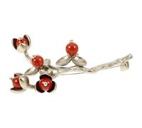 POPETPOP Broche Broche Pin de Solapa de Cobre Rojo Forma de Fruto, Vintage y Chic, Decorativo Fijar Bufandas y Cárdigans, para Esposa y Madre