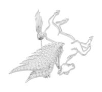 POPETPOP Broche Caballo con Cristales para Solapa Diseño Unisex Accesorio Decorativo para Traje y Vestido para Año Chino y Fiestas