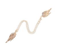 POPETPOP Broche de Ángel con Cadena Colgante para Traje Pin de Solapa Unisex Aleación de Zinc Dorada Accesorio Versátil y Resistente para Hombres y Mujeres