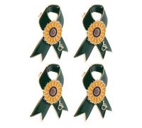 POPETPOP Broche de Solapa Cómodo y Decorativo Diseño de Girasol en Aleación 4 Piezas Insignia Benéfica para Eventos de Caridad y Actividades de Voluntariado