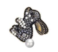 POPETPOP Broche Pecho Forma de Conejo Creativo y Delicado, Hecho de Aleación Perlas, Clip Decorativo para Bodas y Uso Diario