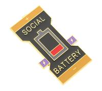 POPETPOP Broche Pin de Batería Social Adorable de Estado de Ánimo Pin Elegante y Creativo para y Ocasiones Especiales