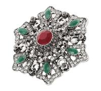 POPETPOP Broche Vintage Barroco con Diseño Hueco Sofisticado Pin de para Invierno Medalla Festiva Elegante Accesorio Clásico para Broches Vestidos Estilo Palacio Antiguo