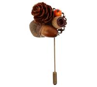 POPETPOP Broche Vintage de Simulación Piña de Otoño Diseño Artesanal de Cono de Pino Accesorio Ligero para Ropa Vestidos y Bufandas en Fiestas y Uso Diario