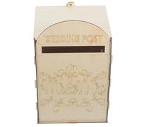 POPETPOP Buzón Rústico de Madera para Montaje en Pared, Diseño Vintage para Exteriores, Adecuado para Buzón de Entrada y Recepción de Correspondencia