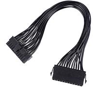 POPETPOP Cable de Extensión ATX y PVC para Placa Base de 24 Contactos Cobre Estañado Pestillo y Vida Útil Mejorada, Adecuado para Ampliación Interna de Alimentación