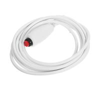POPETPOP Cable de Llamada de Enfermera Enchufe de 6,35 MM y Botón Pulsador Blanco de 3 Metros para Estación de Enfermería en Hospitales Clip para Sábana