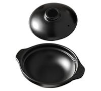 POPETPOP Cacerola de Cerámica para Cocinar 2.5L Olla de Guiso Alta Temperatura Utensilio de Cocina Duradero para y Arroz Cocina Asiática sin Agrietarse Mango Grueso