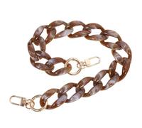POPETPOP Cadena para Bolso de Mano Acrílica de Resina Color Café 45 Cm, Accesorio Decorativo Desmontable, Correa Decorativa Gruesa Estilo Vintage para Manualidades y Reemplazo