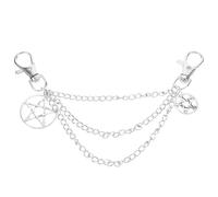 POPETPOP Cadena para Zapatillas y Botas Metálica Dije de Estrella para Mujer y Hombre, Accesorio Decorativo Punk de Aleación para Calzado Casual y Deportivo