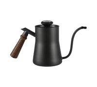 POPETPOP Cafetera Manual de Acero Inoxidable 304 Boquilla Larga y Delgada Tetera de Control de Temperatura Negra de 550 Ml para Uso Doméstico y Preparado de Café por Goteo
