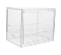 POPETPOP Caja Acrílica Transparente con Divisor para Exhibición y Almacenamiento de Figuras Pequeña Vitrina Organizadora Resistente Gran Capacidad para Coleccionables y Muñecos