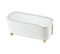 POPETPOP Caja de Almacenamiento para Cables ABS Tapa, Organizador para Enchufes y Regletas, Gran Capacidad para Oficina y Hogar, Diseño Blanco Ligero, Resistente y Antienredos para Uso