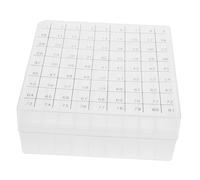 POPETPOP Caja de Almacenamiento para Tubos de Ensayo de Resistente Caja de PP para Congelador con Compartimentos Soporte Compacto para Laboratorio y Muestras Seguro