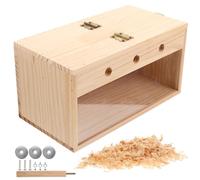POPETPOP Caja De Anidación para Periquitos De Madera Transparente Casa De Pájaros Resistente y Duradera para y Mascotas Nido De Cría para Agapornis y Cotorritas