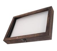 POPETPOP Caja de Exhibición para Muestras de Insectos con Marco de Madera de Pino 31X22X4 CM Tapete Blanco con Alfileres Resistente al Agua y Cerradura Segura Vitrina para Mariposas y