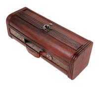 POPETPOP Caja de Madera para Vino Tinto Portátil y Estable Diseño Vintage, Adecuado para Ideas Día del Padre y Almacenamiento Seguro de Botellas