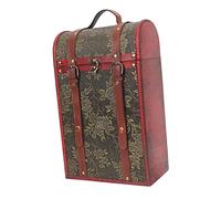 POPETPOP Caja De Vino De Madera Retro Doble Estuche De Envasado De Vino para Capacidad Alta Duradero y Portátil para Vino