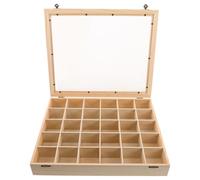 POPETPOP Caja Minerales de Madera para Almacenamiento Organizado y Protección Fuerte con 30 Compartimentos para Adecuado para Decoración del Hogar y Coleccionistas Avanzados Decoración del