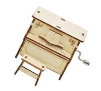 POPETPOP Caja Musical De Piano para Niños Juguete De Madera para Ensamblar Decoración Creativa Mejora La Coordinación Mano-Ojo Obsequio Adecuado para Niñas Juguete Educativo