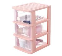 POPETPOP Caja Organizadora de Escritorio Transparente de Plástico, 3 Niveles Extra Altos, Contenedor de Papelería y Cosméticos, Almacenamiento Antipolvo para Oficina y Hogar, Estuche Tipo