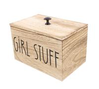 POPETPOP Caja Organizadora de Madera Rústica con Tapa para Productos Femeninos Almacenamiento Versátil para Toallitas Sanitarias y Accesorios de Baño Diseño Elegante y Protector contra