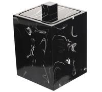 POPETPOP Caja Organizadora para Bastoncillos con Tapa Diseño Mármol para Almacenamiento Doméstico Viaje Compacto y Portátil para Hisopos y Palillos Baño y Maquillaje
