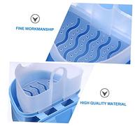 POPETPOP Caja para Prótesis Dental con Cepillo Estuche de Limpieza Portátil con Filtro Sellado Protector Seguro para y Almacenamiento Color Color