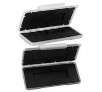 POPETPOP Caja Protectora Rígida para SSD M.2, Estuche de Almacenamiento para Disco Duro Portátil, Resistente a Golpes y Agua, Diseño Compacto para Dos Unidades, Color Gris y Claro