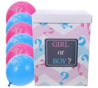 POPETPOP Caja Revelación Género Globos Rosa y Azul Decoración para Shower y Fiesta Ñiño Material Estable y Fácil Montaje