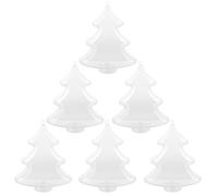 POPETPOP Cajas Transparentes para Dulces Navideños Diseño de Árbol de Navidad Juego de 6 Piezas Caja de Plástico Pequeña para Regalos Festivos y Almacenamiento de Golosinas