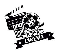 POPETPOP Calcomanía Adhesiva de Pared para Cine en Casa en Pvc Negro, y Fácil de Aplicar, Adecuado para Sala de Estar Estilo Creativo y Ambiente Artístico