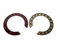 POPETPOP Calcomanías Autoadhesivas Redondas para Boca de Guitarra Acústica y Eléctrica, Diseño 3d Floral Realista, Material Pvc, Paquete de 2 Piezas para Prácticas y Presentaciones
