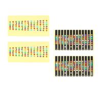 POPETPOP Calcomanías para Diapasón de Guitarra 4 Piezas Transparentes y Negras Adhesivas para Notas y Escalas, Asistente para Aprendizaje de Escalas en Guitarra Eléctrica, Color Aleatorio