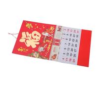 POPETPOP Calendario de Pared Año del Caballo con Dorado Calendario Lunar Mensual para Decoración del Año Chino Hogar y Oficina Resistente y Funcional para Planificación Diaria