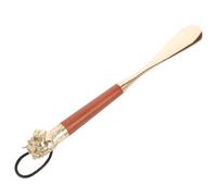 POPETPOP Calzador Metálico para Adultos Mango Largo de 32 CM Diseño de Cabeza de Tigre en Aleación y Madera de Haya Calzador para Hombre y Mujer Adecuado para Personas Mayores y Uso de