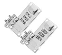 POPETPOP Candado de Combinación para Equipaje 2 Piezas Cierre Manual de 3 Dígitos Hebilla de Bloqueo Portátil Color Plateado Seguro para Maletas Cajas de Herramientas y Bolsas de Viaje