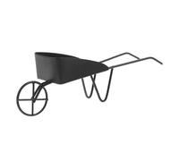 POPETPOP Carro de Hierro Forjado Retro simulado diminuto para Chicas carretillas Antiguas en Miniatura pequeñas carretillas casa de muñecas Mini carretillas Planchar Black