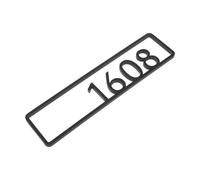 POPETPOP Casa Decorativo Placa Adhesiva Acrílica para Puertas y Apartamentos Fácil Instalación Elegante Diseño Negro