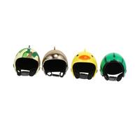 POPETPOP Cascos Protectores para Pollos y Aves de Corral, Sombreros de Seguridad Ajustables, Material Duradero, 4 Piezas de Colores Variados, Protección contra Sol y Lluvia para Mascotas