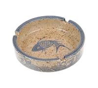 POPETPOP Cenicero Bajo Cerámica Retro Práctico Contenedor De Cenizas Decorativo para Mesa Resistente Al Desgaste Uso Hogar o Oficina